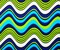 Blue-Green-Multi Poly Stretch Abstract Printed Jersey Knit Fabric By the Yard